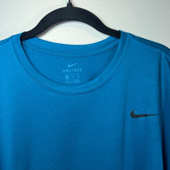 Nike Mens Legent Dri-Fit T-Shirt Teal Blue Crew Neck Lightweight Athletic Sz XXL - Picture 2 of 11